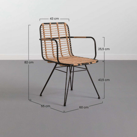 Silla Ratán Lahaina 55x60x82cm Thinia Home Sillas Mimbre Comedor 6 Silla Ratán Lahaina 55x60x82cm Thinia Home Sillas Mimbre Comedor 6