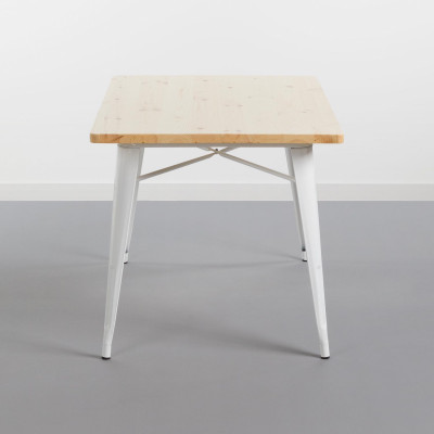 Mesa de jantar retangular em madeira de ferro 120x80x74cm Thinia Home Mesas de jantar 3