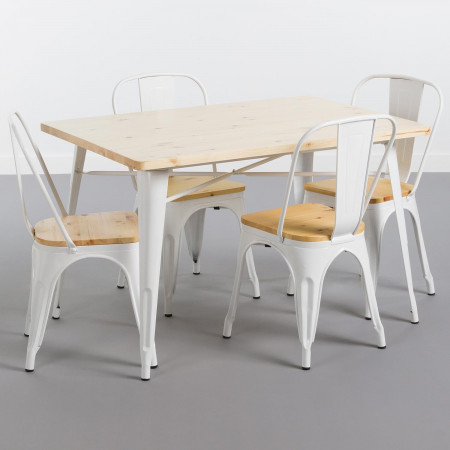 Mesa de Comedor Rectangular Iron Wood 120x80x74cm Thinia Home Mesas de Comedor 7