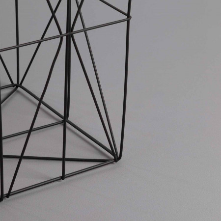 Tabuleiro de mesa de apoio retangular bege/preto 47x41,5x32cm Thinia Home Mesas de cabeceira e mesas de apoio 4