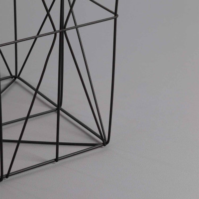 Tabuleiro de mesa de apoio retangular bege/preto 47x41,5x32cm Thinia Home Mesas de cabeceira e mesas de apoio 4