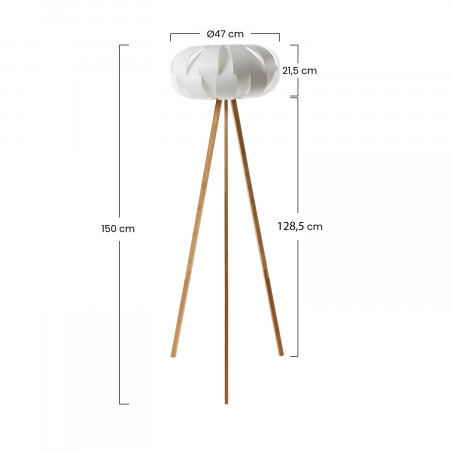 Lámpara de Pie Buana Blanco 47x150cm 7hSevenOn Deco Lámparas de Pie 4 Lámpara de Pie Buana Blanco 47x150cm 7hSevenOn Deco Lámparas de Pie 4