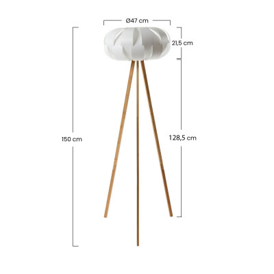 Lámpara de Pie Buana Blanco 47x150cm 7hSevenOn Deco Lámparas de Pie 4