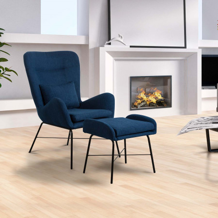 Sillón con Reposapiés 66x84x100cm Thinia Home Sillones 14