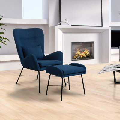 Sillón con Reposapiés 66x84x100cm Thinia Home Sillones 14