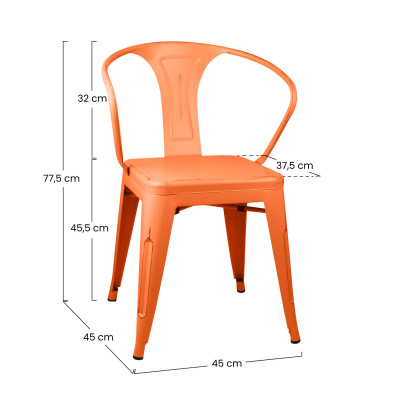 Silla de Comedor Strong Vintage 53x45x80cm Thinia Home Sillas de Comedor de Diseño 12