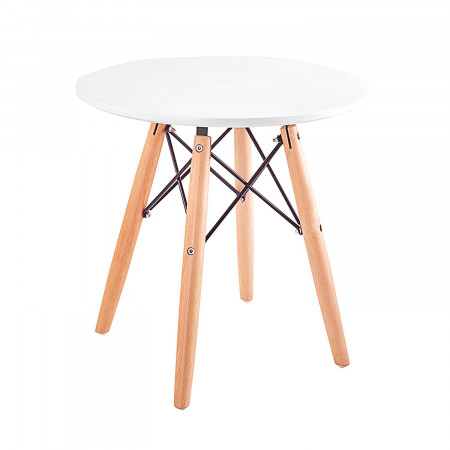 Mesa Infantil de Dormitorio Redonda Blanca 50x60cm Thinia Home Mesitas de Noche y Auxiliares 1
