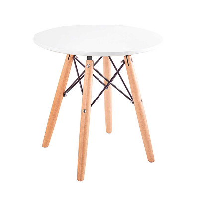 Mesa Infantil de Dormitorio Redonda Blanca 50x60cm Thinia Home Mesitas de Noche y Auxiliares 1