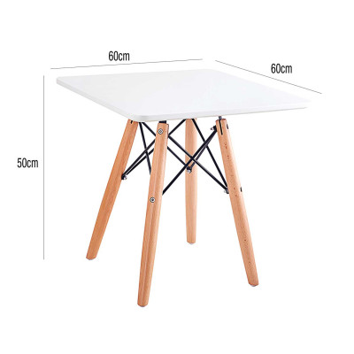 Mesa Infantil de Dormitorio Cuadrada Blanca 50x60x60cm Thinia Home Mobiliario Infantil 4