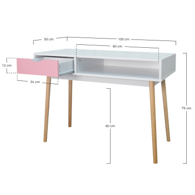 Consola Onepink 100x50x80cm Thinia Home Recibidores y Consolas 4