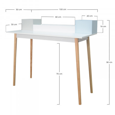 Escritorio White-Sky 110x50x90cm Thinia Home Escritorios 4