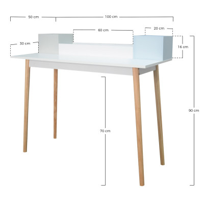 Escritorio White-Sky 110x50x90cm Thinia Home Escritorios 4