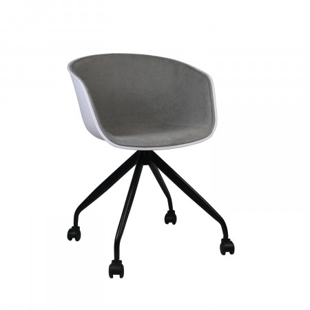 Silla de Escritorio con Ruedas Simply Gris 78,6x54x49cm Thinia Home Sillas Con Ruedas para Escritorio 1