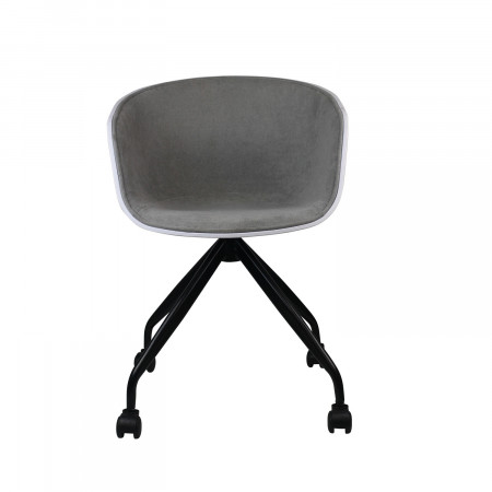 Silla de Escritorio con Ruedas Simply Gris 78,6x54x49cm Thinia Home Sillas Con Ruedas para Escritorio 2