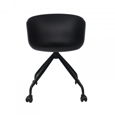 Silla de Escritorio con Ruedas New Age Negro 78,6x56x49cm Thinia Home Sillas Con Ruedas para Escritorio 2