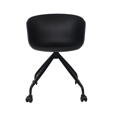 Silla de Escritorio con Ruedas New Age Negro 78,6x56x49cm Thinia Home Sillas Con Ruedas para Escritorio 2