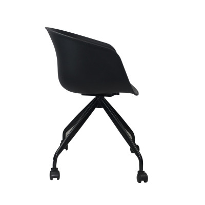 Silla de Escritorio con Ruedas New Age Negro 78,6x56x49cm Thinia Home Sillas Con Ruedas para Escritorio 3