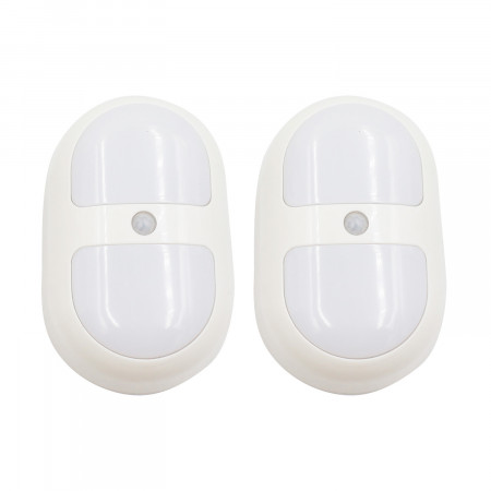 Pack 2 Luces de Noche LED Ovaladas con Sensor de Movimiento Blanco 4000K 20000H 7hSevenOn Luz de Noche 1
