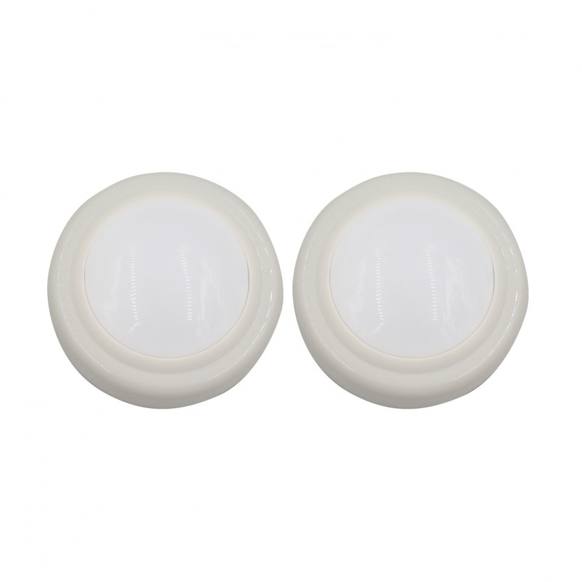 Pack 2 Luces de Noche LED Redondas con Mando a Distancia Blanco 4000K+RGB 20000H 7hSevenOn Luz de Noche 1 Pack 2 Luces de Noche LED Redondas con Mando a Distancia Blanco 4000K+RGB 20000H 7hSevenOn Luz de Noche 1