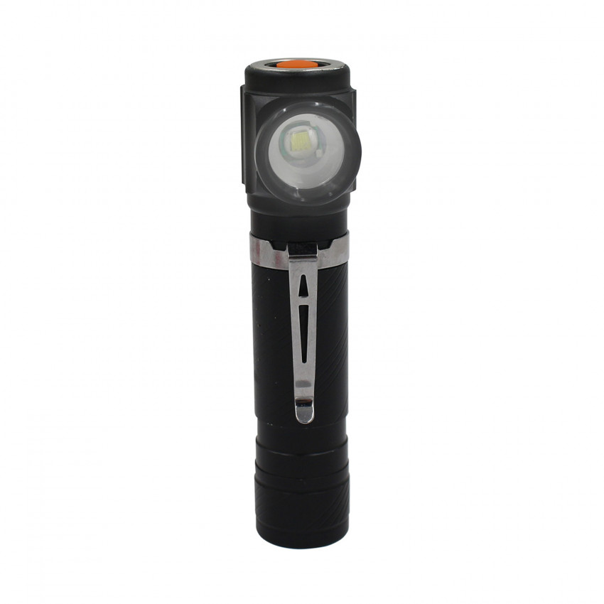 Linterna LED Luz Lateral con USB y 4 Modos De Iluminación Negro/Plata 7500K 20000H 7hSevenOn Linternas 1 Linterna LED Luz Lateral con USB y 4 Modos De Iluminación Negro/Plata 7500K 20000H 7hSevenOn Linternas 1