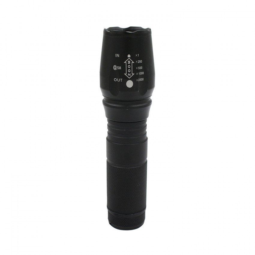 Linterna LED Extensible con Zoom y 5 Modos De Iluminación Negro 7500K 20000H 7hSevenOn Linternas 1 Linterna LED Extensible con Zoom y 5 Modos De Iluminación Negro 7500K 20000H 7hSevenOn Linternas 1
