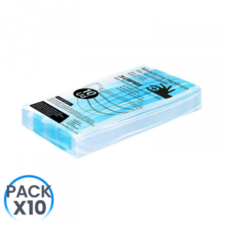 Pack 10 Mascarillas Higiénicas No Reutilizables 3 Capas O91 Salud 1