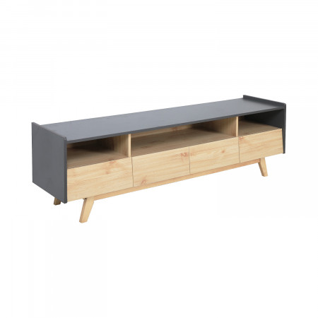 Mueble de TV Denise 160x40x50cm Gris Thinia Home Muebles de TV 1