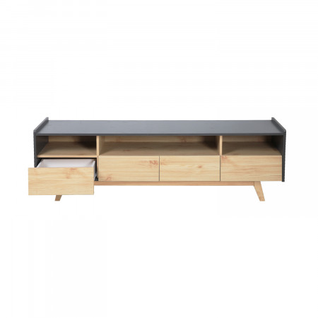 Mueble de TV Denise 160x40x50cm Gris Thinia Home Muebles de TV 2