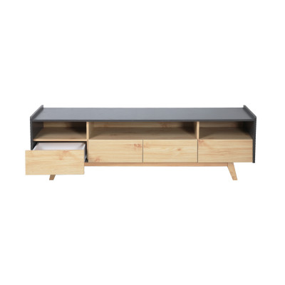 Mueble de TV Denise 160x40x50cm Gris Thinia Home Muebles de TV 2