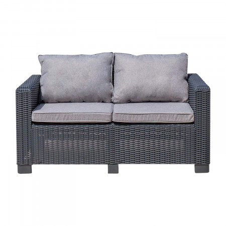 Conjunto de Jardín Mesa Rectangular, 1 Sofá y 2 Sillones con Cojines Menorca Antracita 7house Conjuntos de Sofás y Mesas Bajas 2