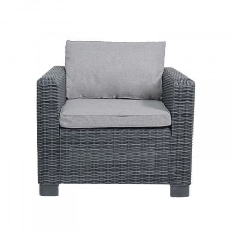Conjunto de Jardín Mesa Rectangular, 1 Sofá y 2 Sillones con Cojines Menorca Antracita 7house Conjuntos de Sofás y Mesas Bajas 3