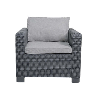 Conjunto de Jardín Mesa Rectangular, 1 Sofá y 2 Sillones con Cojines Menorca Antracita 7house Conjuntos de Sofás y Mesas Bajas 3