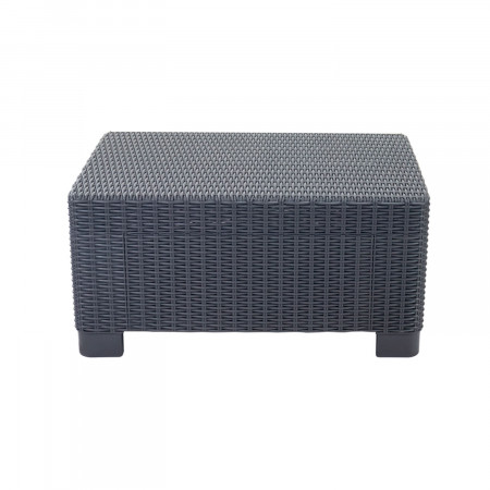 Conjunto de Jardín Mesa Rectangular, 1 Sofá y 2 Sillones con Cojines Menorca Antracita 7house Conjuntos de Sofás y Mesas Bajas 4
