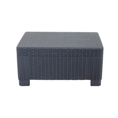 Conjunto de Jardín Mesa Rectangular, 1 Sofá y 2 Sillones con Cojines Menorca Antracita 7house Conjuntos de Sofás y Mesas Bajas 4