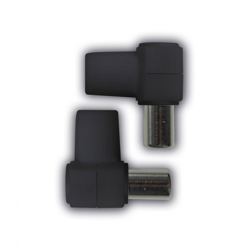Pack 2 Conectores Coaxiales Acodados Macho/Hembra Negro 9&1 TV y Telefonía 1 Pack 2 Conectores Coaxiales Acodados Macho/Hembra Negro 9&1 TV y Telefonía 1