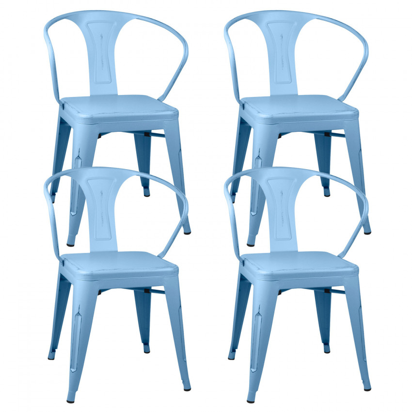 Pack 4 Sillas de Comedor Strong Vintage 53x45x80cm Thinia Home Sillas de Comedor de Diseño 1 Pack 4 Sillas de Comedor Strong Vintage 53x45x80cm Thinia Home Sillas de Comedor de Diseño 1