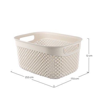 Cesta Mediana de Ordenación Rectangular 3,3 Litros 7house Ordenación Baño 6
