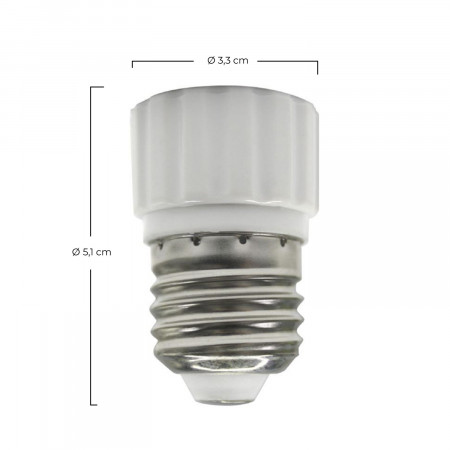 Adaptador Casquillo E27 a GU10 Blanco 7hSevenOn Elec Clavijas, Casquillos y Adaptadores 2 Adaptador Casquillo E27 a GU10 Blanco 7hSevenOn Elec Clavijas, Casquillos y Adaptadores 2