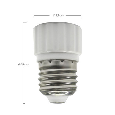 Adaptador de tomada E27 para GU10 Branco 7hSevenOn Elec Fichas, tomadas e adaptadores 2