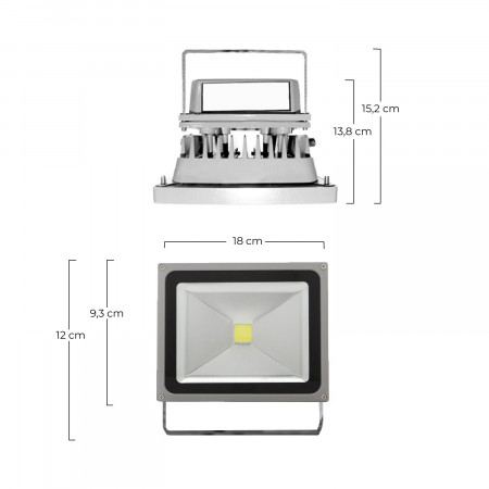 Trípode Telescópico con 2x20W Proyectores LED de Exterior Orientable Aluminio 4000K 7hSevenOn Outdoor Proyectores LED 2