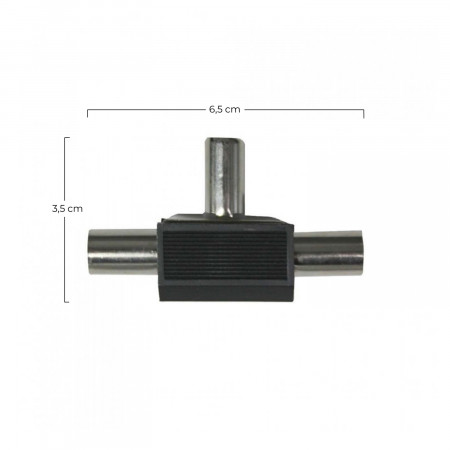 Conector Inductivo para TV T 2 Machos/1 Hembra Negro 7hSevenOn Elec TV y Telefonía 2 Conector Inductivo para TV T 2 Machos/1 Hembra Negro 7hSevenOn Elec TV y Telefonía 2