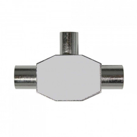 Conector indutivo para TV T 1 Macho/2 Fêmeas Cinzento 7hSevenOn Elec TV e Telefonia 1
