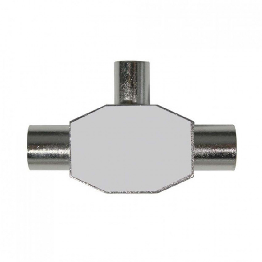 Conector Inductivo para TV T 1 Macho/2 Hembras Gris 7hSevenOn Elec TV y Telefonía 1 Conector Inductivo para TV T 1 Macho/2 Hembras Gris 7hSevenOn Elec TV y Telefonía 1