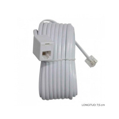 Cable de Teléfono Macho a Hembra RJ11 7,5m 7hSevenOn Elec TV y Telefonía 2
