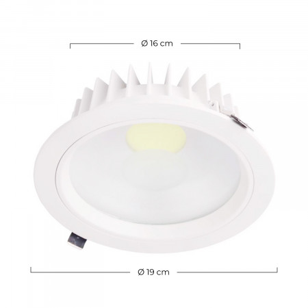 Downlight LED Empotrable Redondo 15W 1080lm Ø16cm 4000K Blanco Eilen Downlight Empotrable 2 Downlight LED Empotrable Redondo 15W 1080lm Ø16cm 4000K Blanco Eilen Downlight Empotrable 2