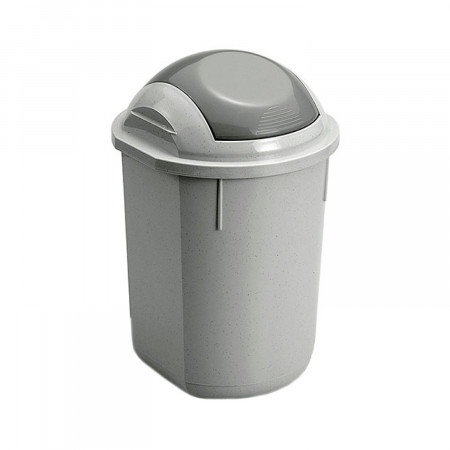Papelera Redonda con Tapa Gris 40 Litros 7house Papeleras 1