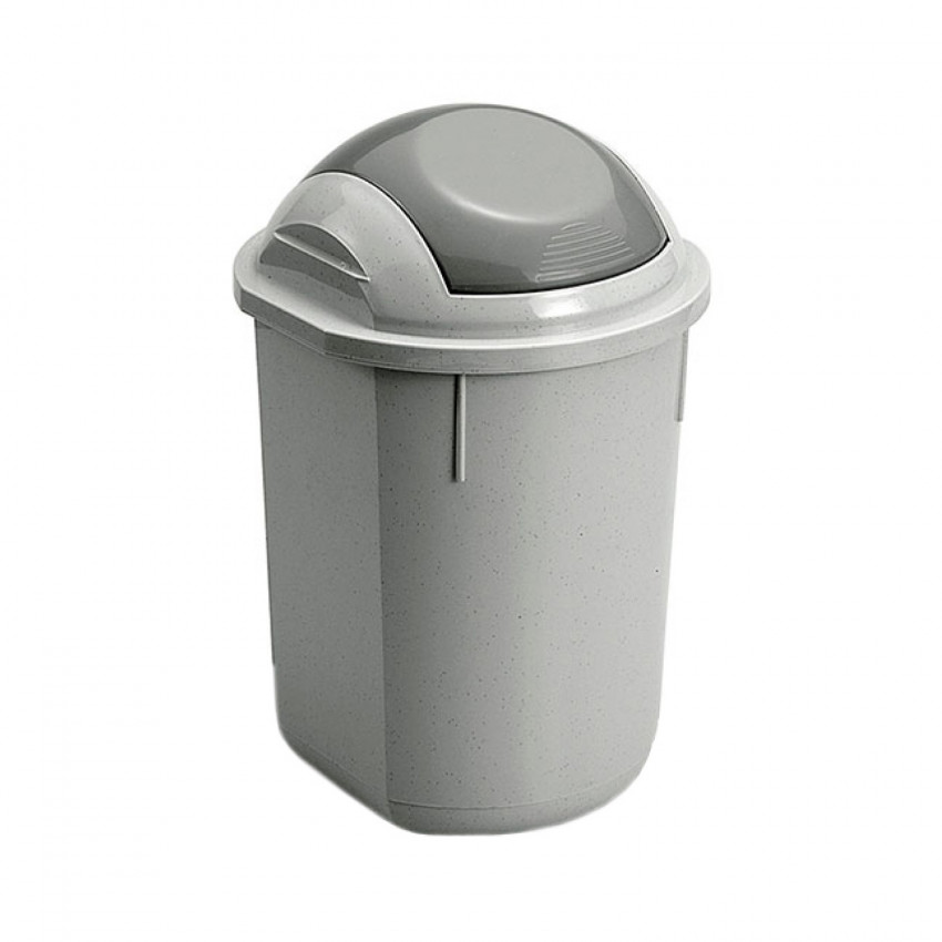 Papelera Redonda con Tapa Gris 40 Litros 7house Papeleras 1 Papelera Redonda con Tapa Gris 40 Litros 7house Papeleras 1