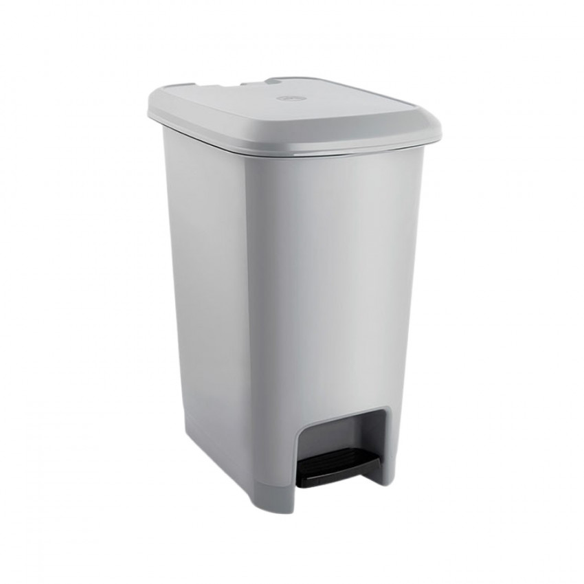 Cubo de Basura Rectangular con Tapa y Pedal Gris 40 Litros 7house Cubos de Basura 1 Cubo de Basura Rectangular con Tapa y Pedal Gris 40 Litros 7house Cubos de Basura 1