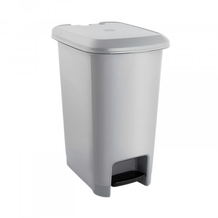 Cubo de Basura Rectangular con Tapa y Pedal Gris 60 Litros 7house Cubos de Basura 1