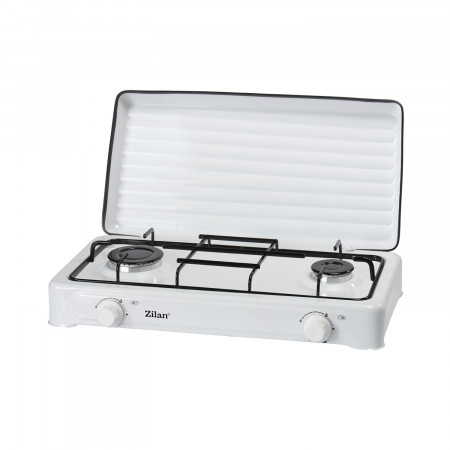 Hornillo de Gas con 2 Fuegos y Tapa 58x34,5x9,5cm Zilan Electrodomésticos 1